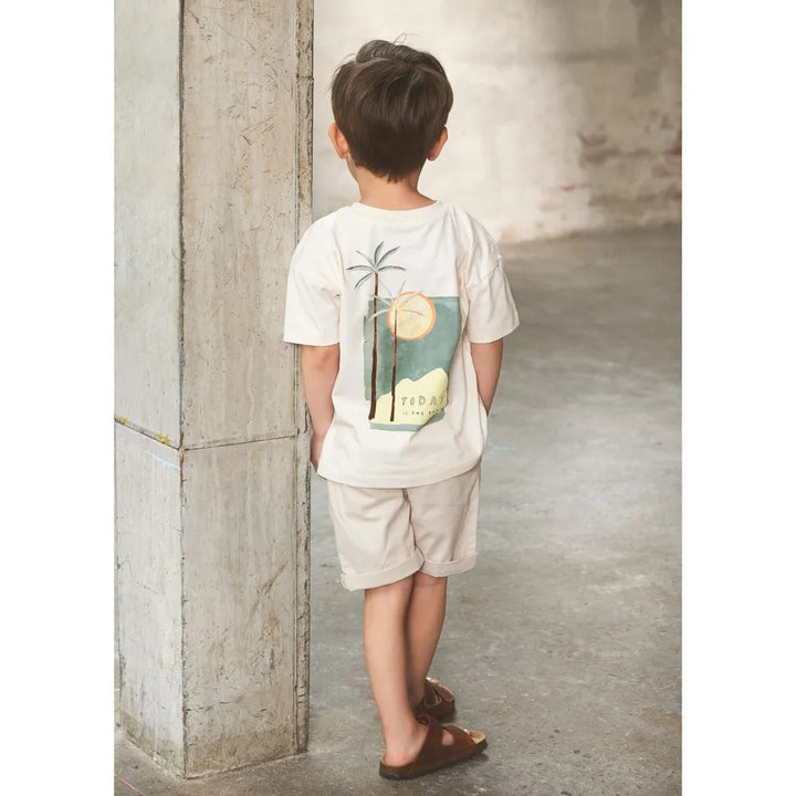 Organic Cotton Essential Egret Palm Tee