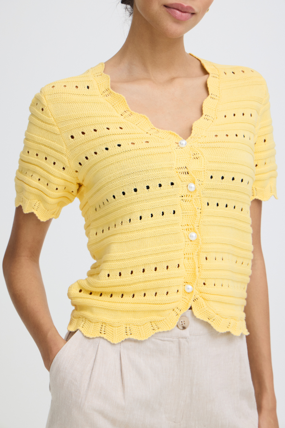 b.young Naski Short Sleeve Cardigan b.young