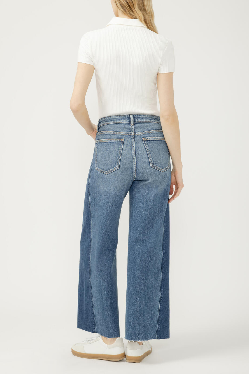 Isbister High Rise Two-Tone Wide Leg Jeans