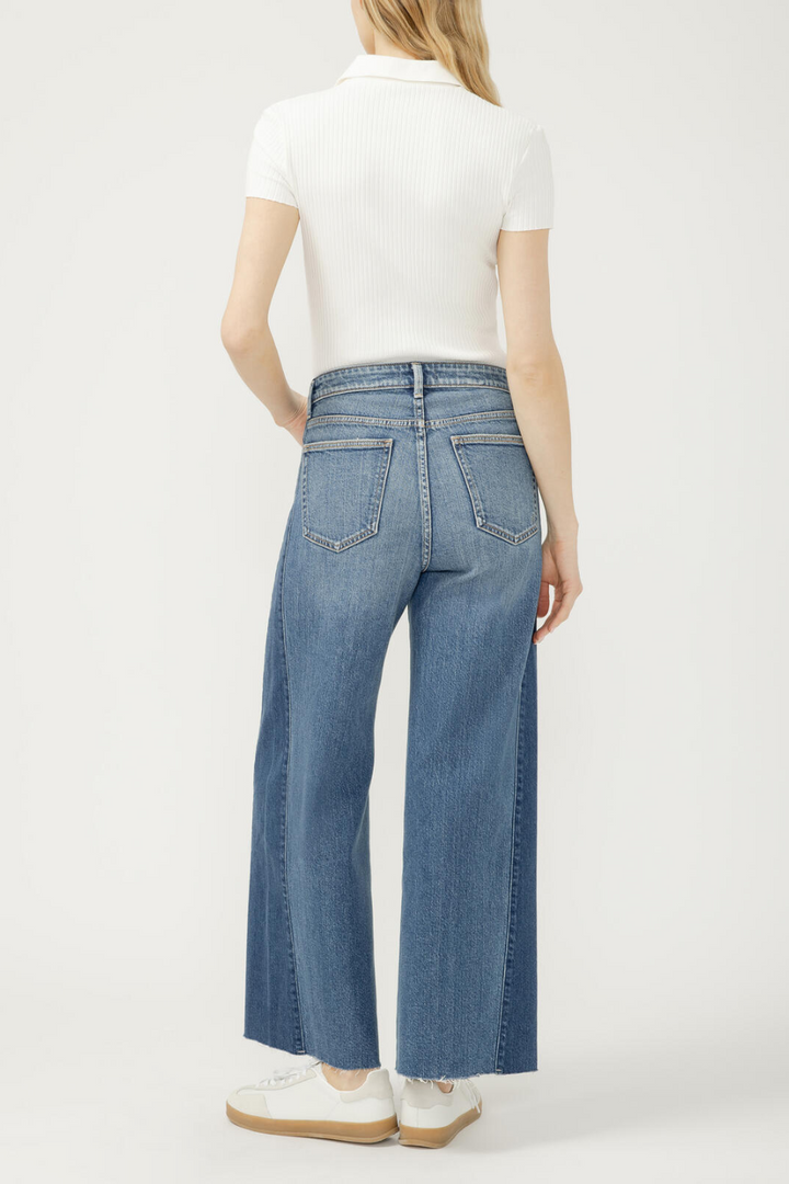 Isbister High Rise Two-Tone Wide Leg Jeans