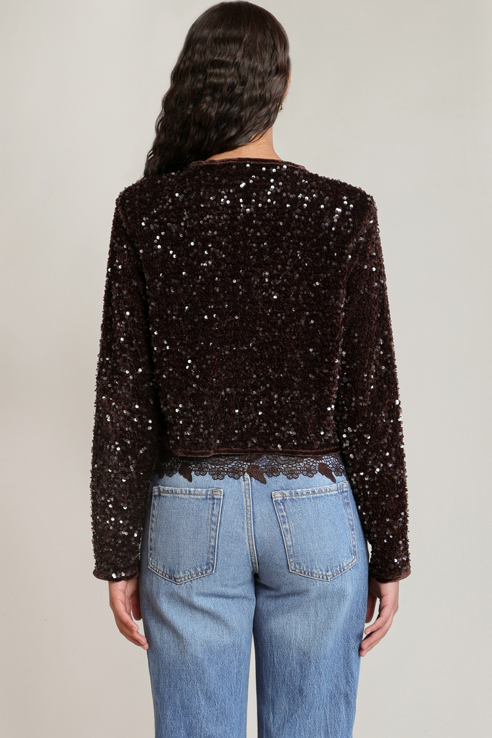 Dex Serena Velvet Sequin Jacket