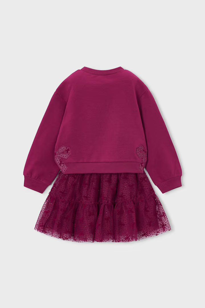 Mayoral Girl Tulle Skirt &amp; Sweatshirt Set