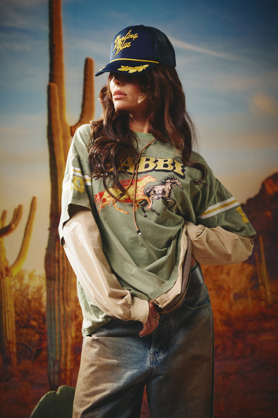 SABBI NEIGH SAYER LONG SLEEVE TEE SABBI