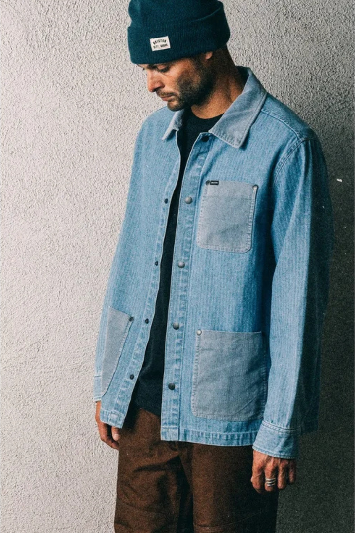 Herringbone Denim Chore Coat