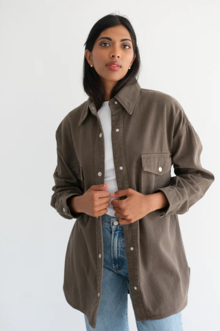 Shania Denim Jacket in Espresso