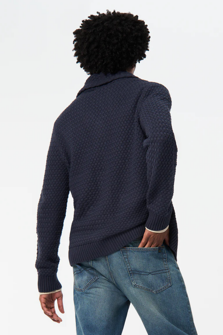 Wendell Textured Shawl Collar Relaxed Cardigan