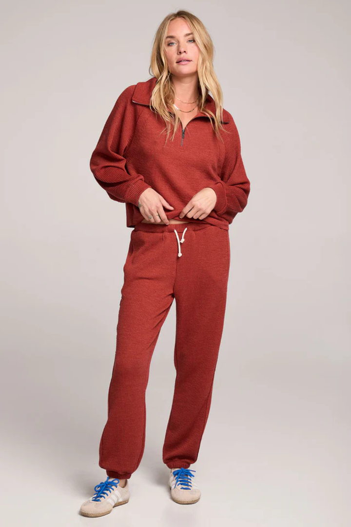 Half Zip Rustic Raglan Pullover