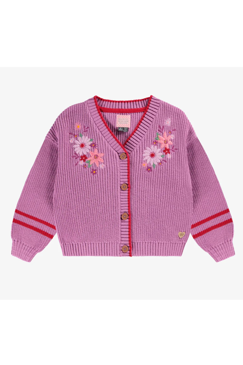 Purple knit cardigan
