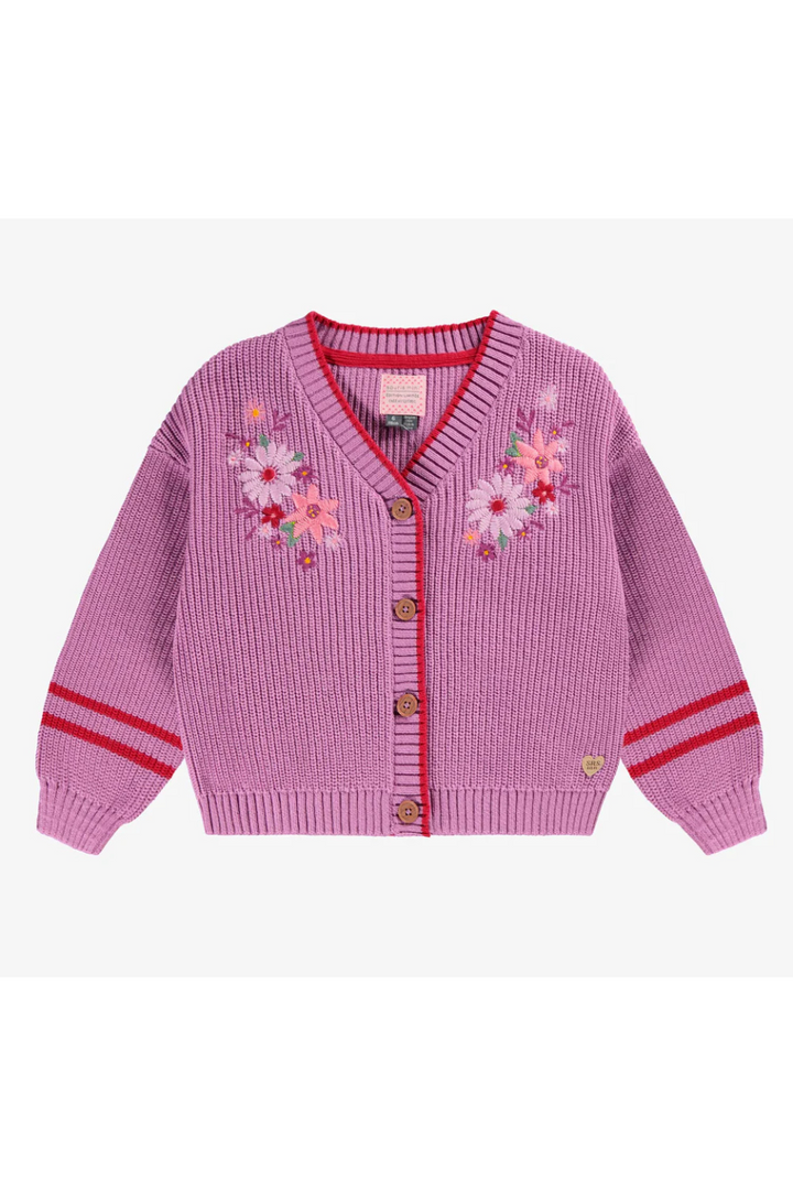 Purple knit cardigan