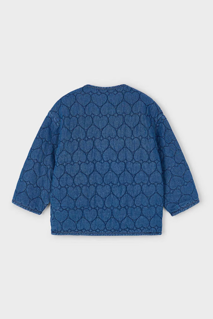 Heart Printed Denim Jacket