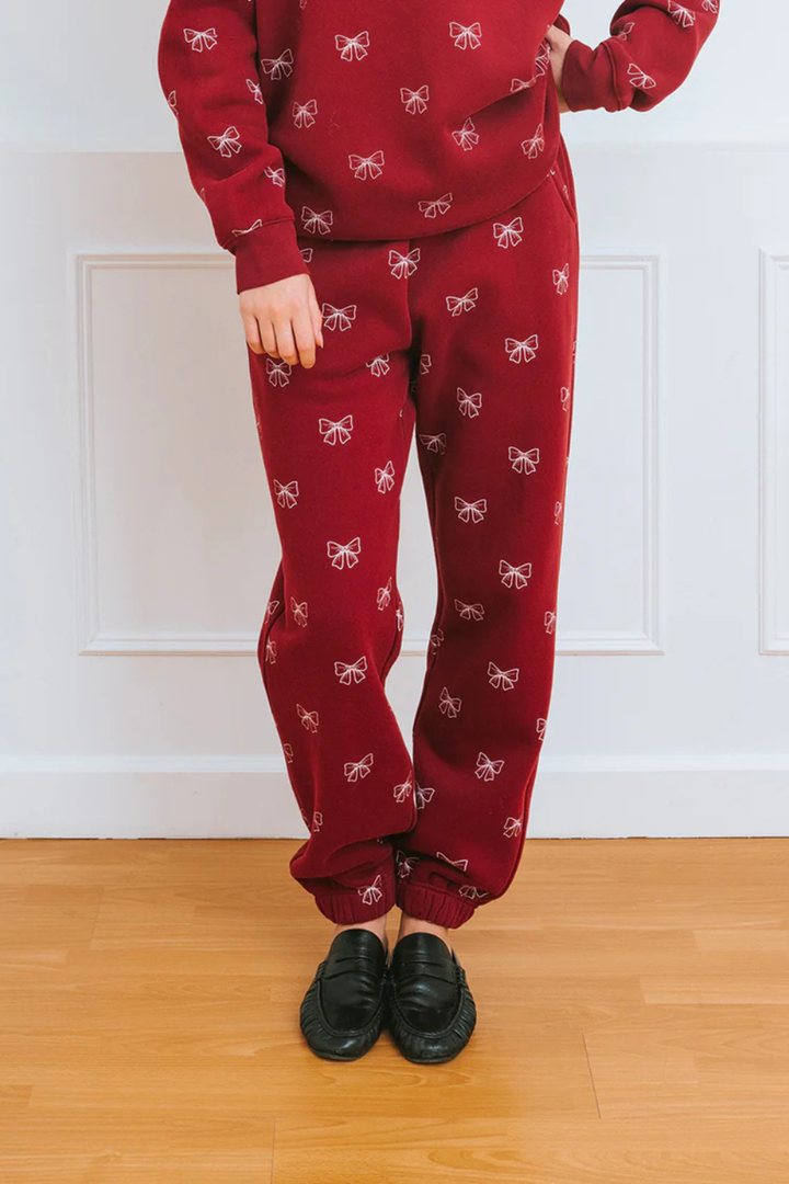 All Over Bow Best Friend Jogger