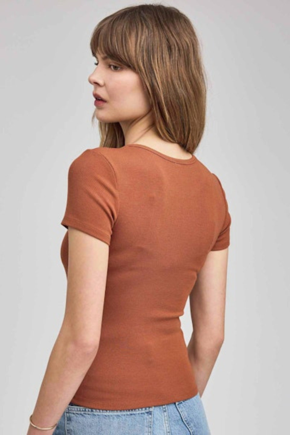 Raegan Ribbed T-Shirt - Hot Peppers Clothing