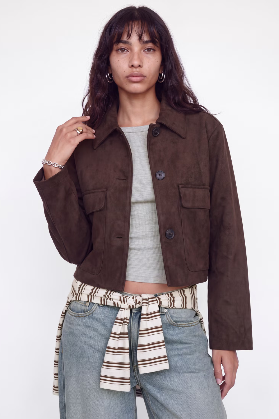JJXX Luisa Brushed Spread Collar Jacket