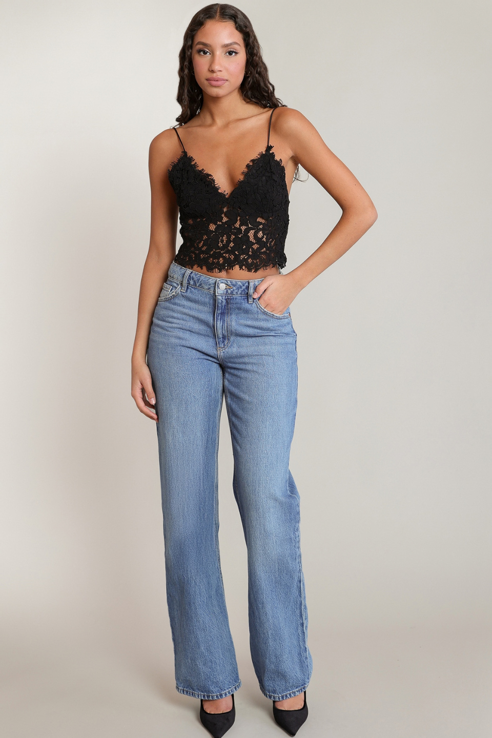 Dex Lena Embroidered Lace Cami