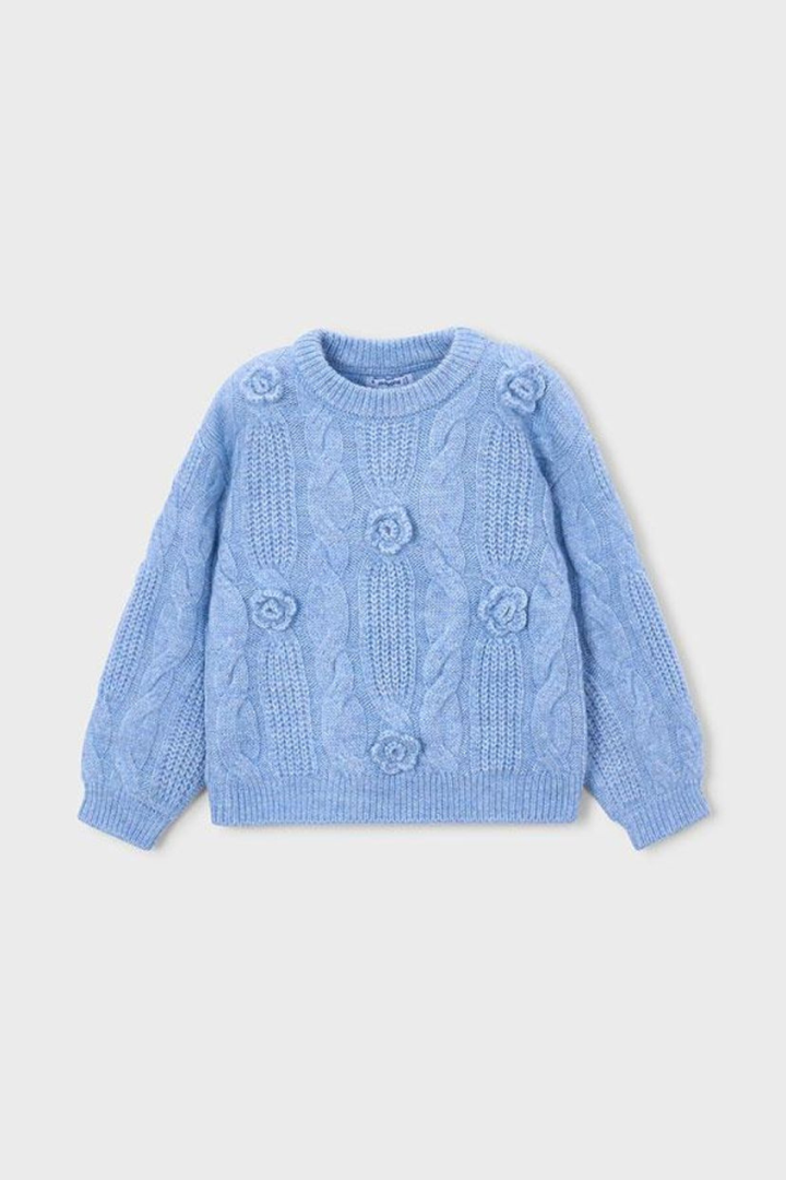 Mayoral Girl Flower Applique Sweater