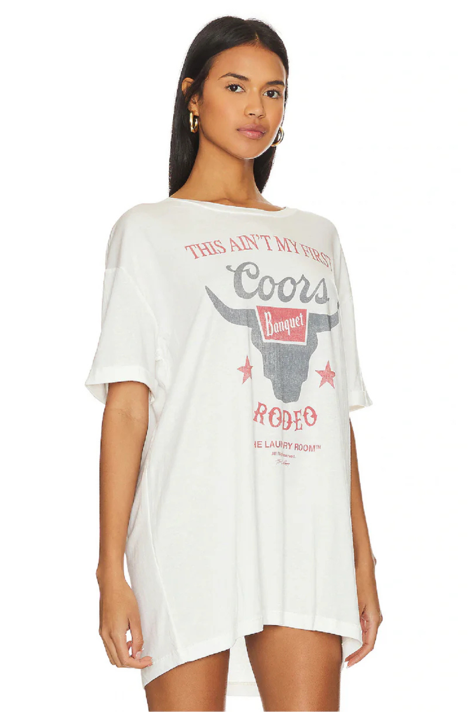 Ain'T My First Coors Rodeo Oversized Tee