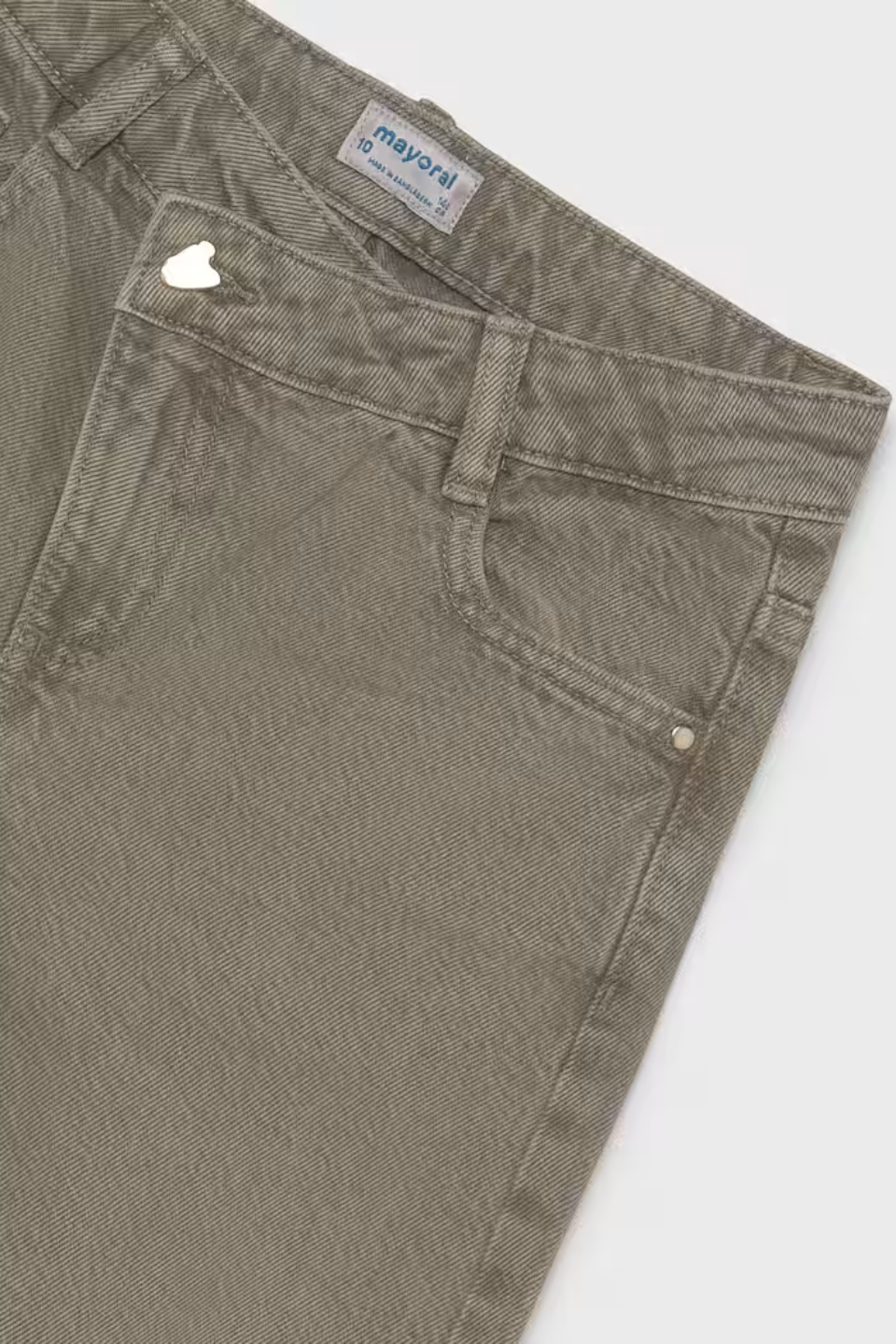 Mayoral Girl Twill Barrel Fit Pants