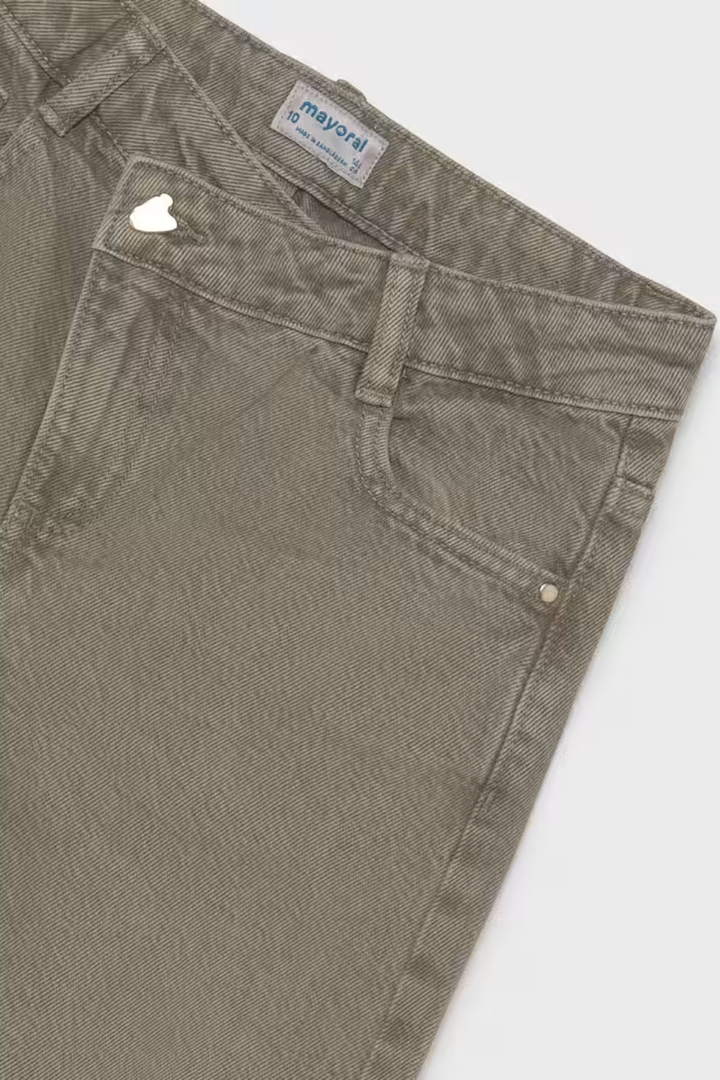 Mayoral Girl Twill Barrel Fit Pants