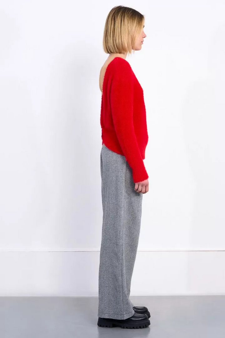 Fluffy knit sweater