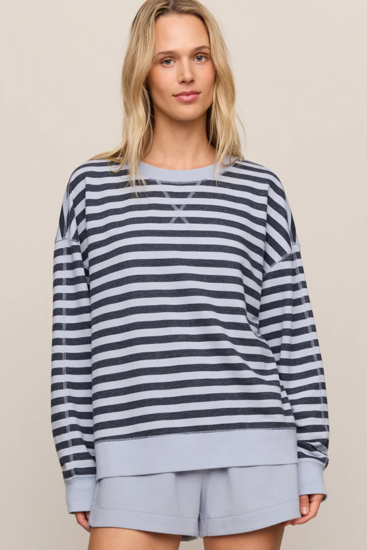 Z Supply Everyday French Terry Striped Crew