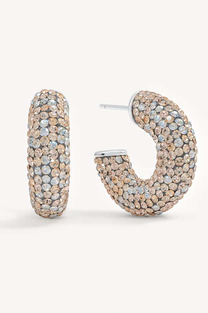 Hillberg &amp; Berk Dancing Queen Sparkle Chunky Hoops