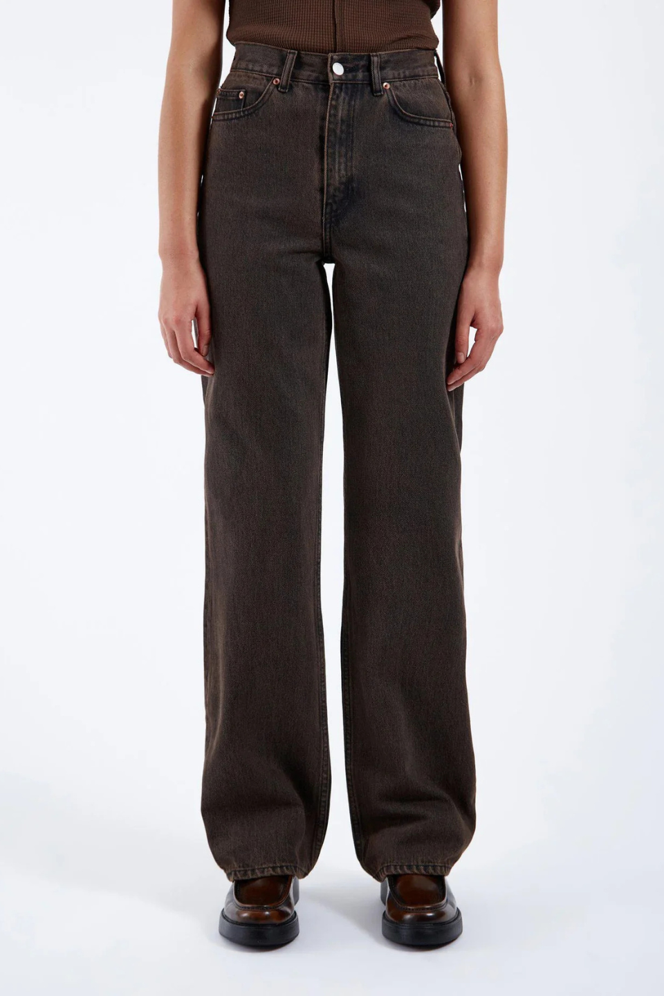 Echo - Tar Jet Brown Jeans