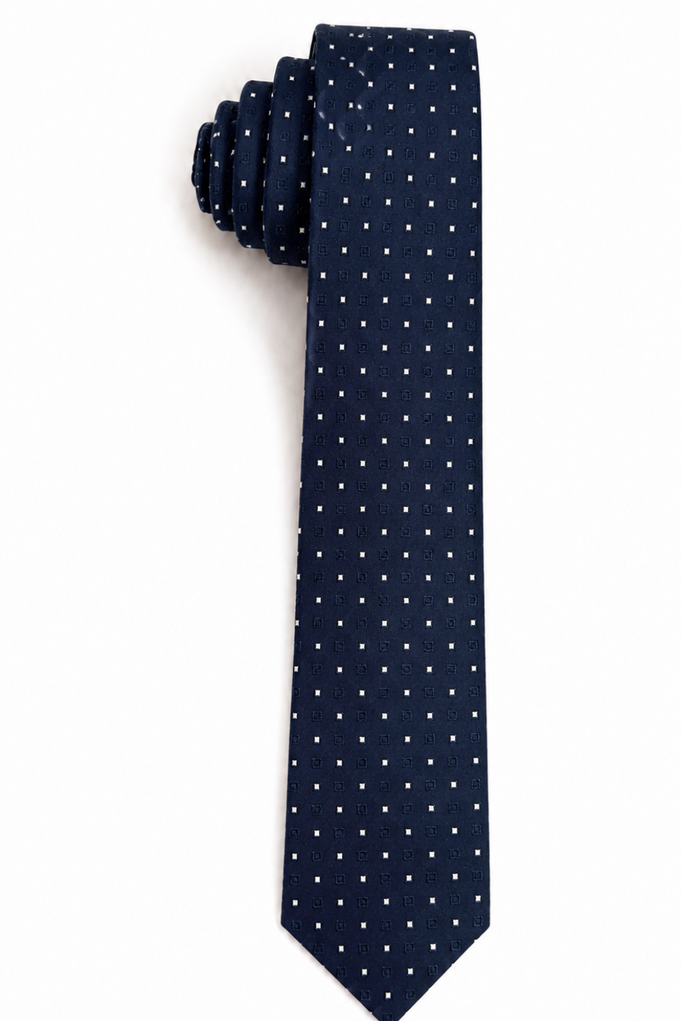 American Exchange Boys Silk Tie – Navy Geometric