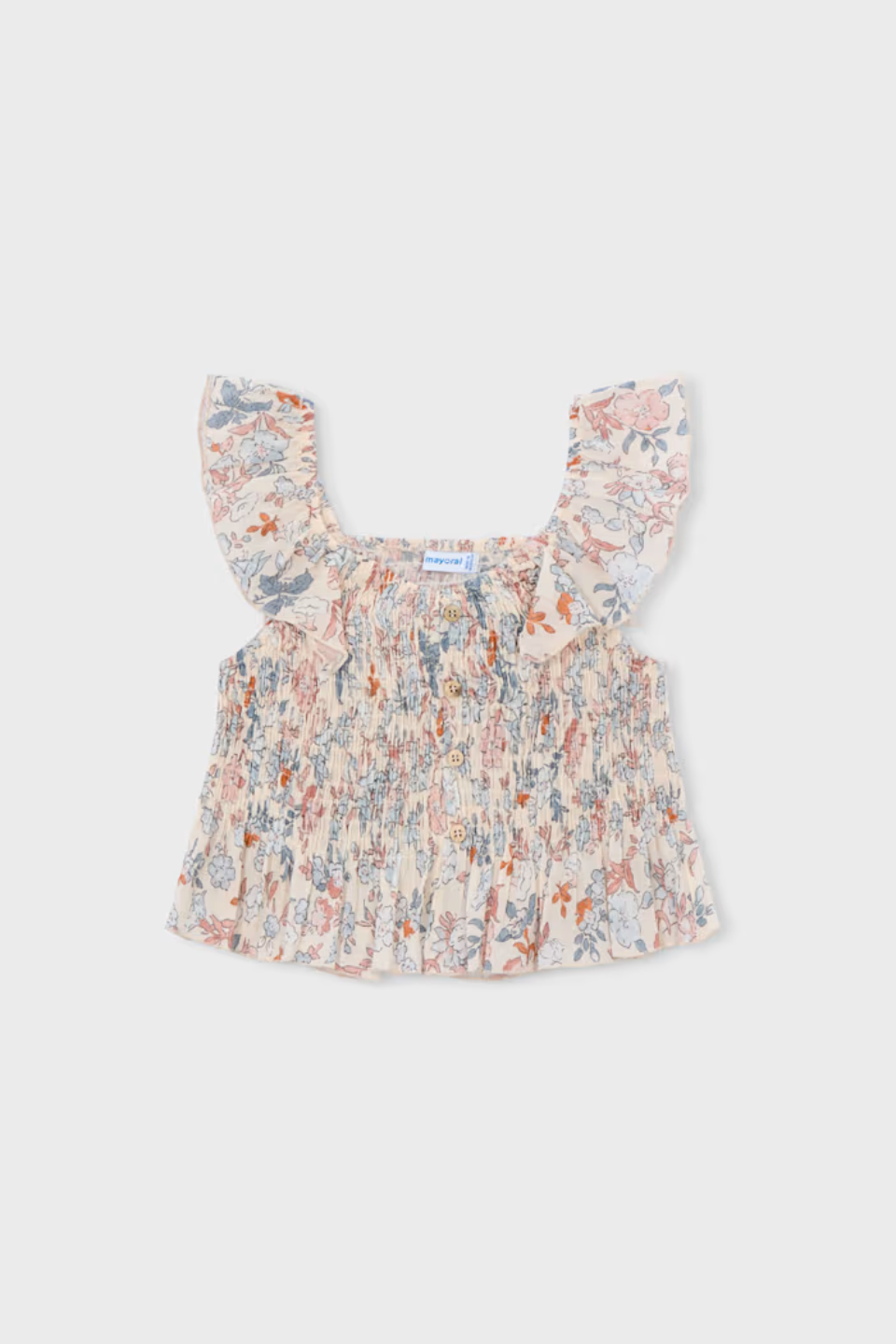 Mayoral Girl Printed Bambula Top MAYORAL