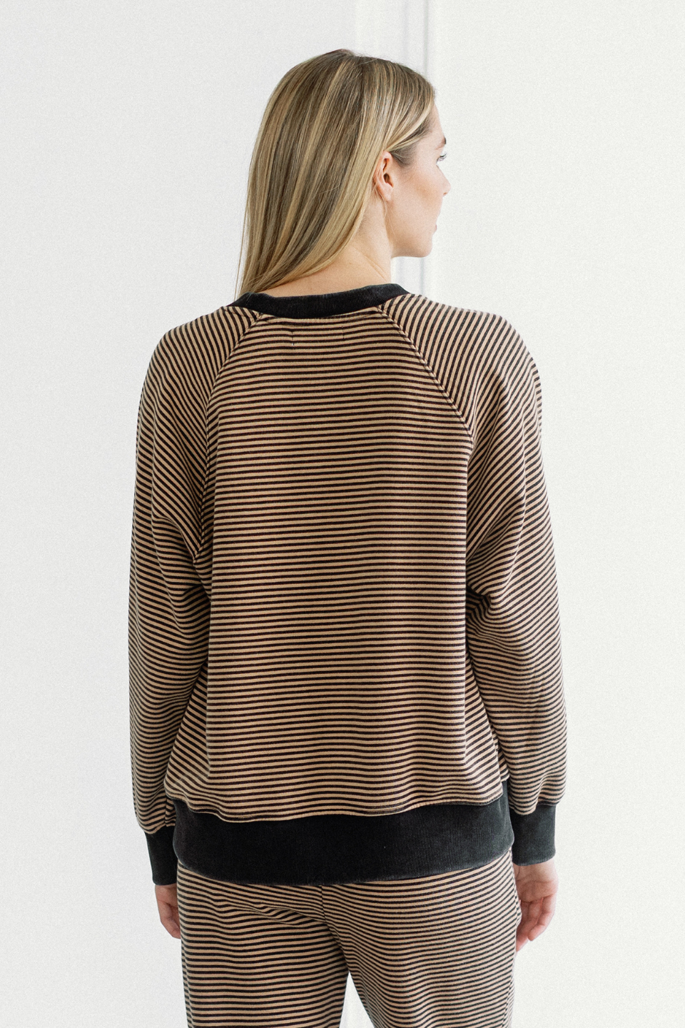 Brunette The Label Mini Stripe Crew