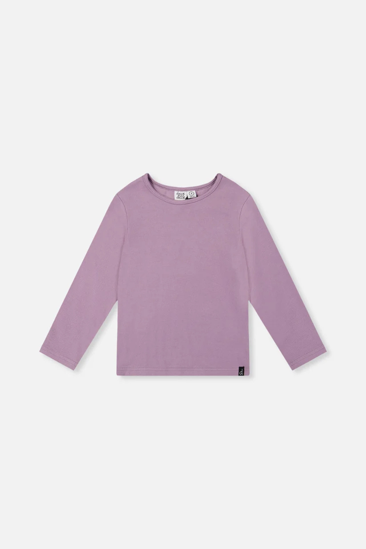 Deux Par Deux Brushed Rib Crew Neck Top