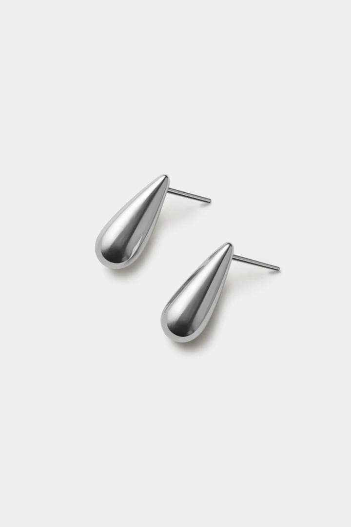 Silver stainless steel drop earrings - Hot Peppers Clothing