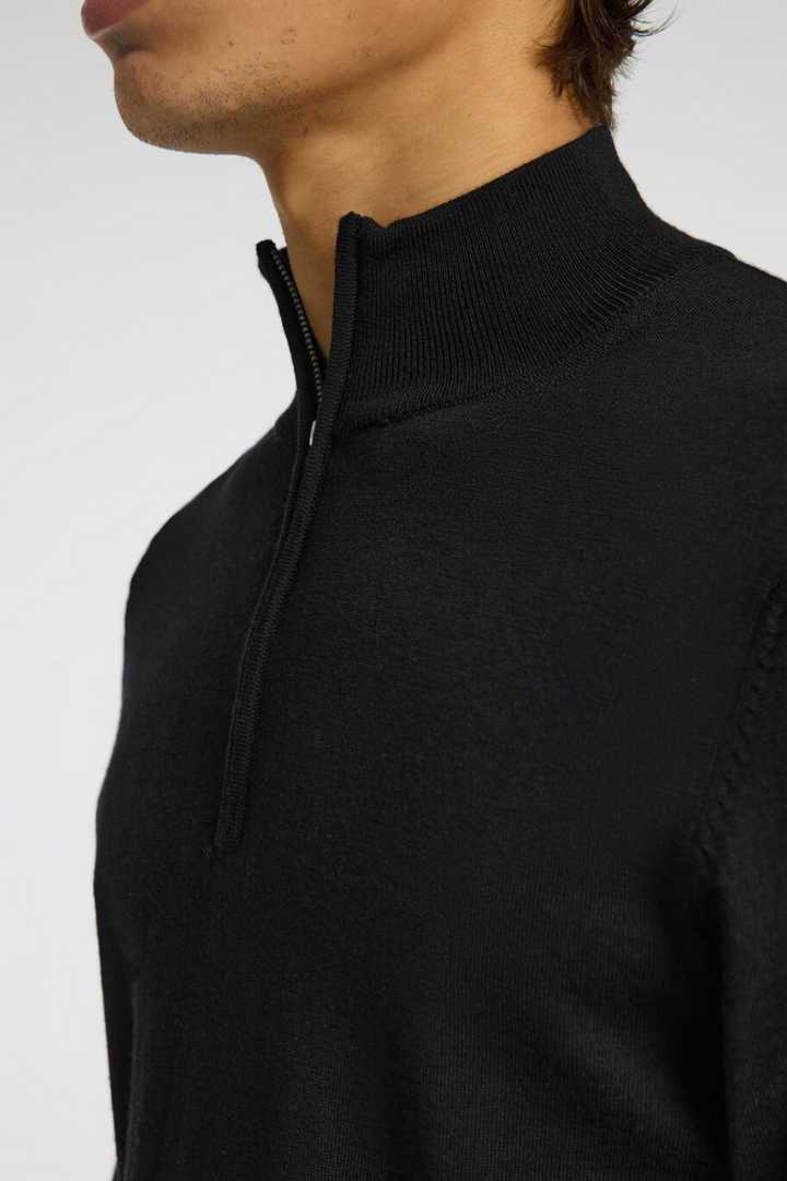 100% MERINO WOOL HALF-ZIP JUMPER