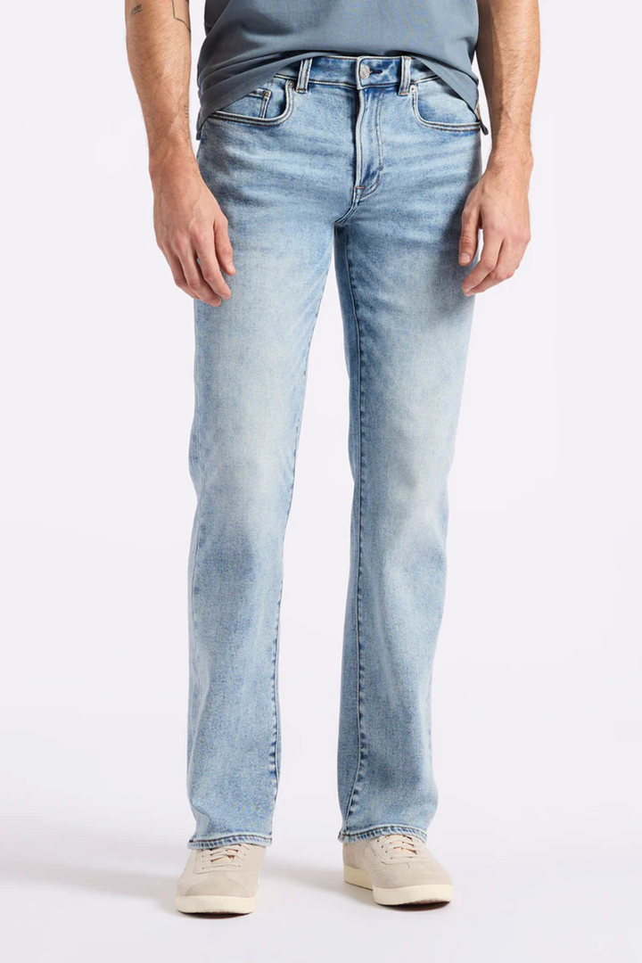 Slim Bootcut King Jeans in Sanded and Whiskered Blue