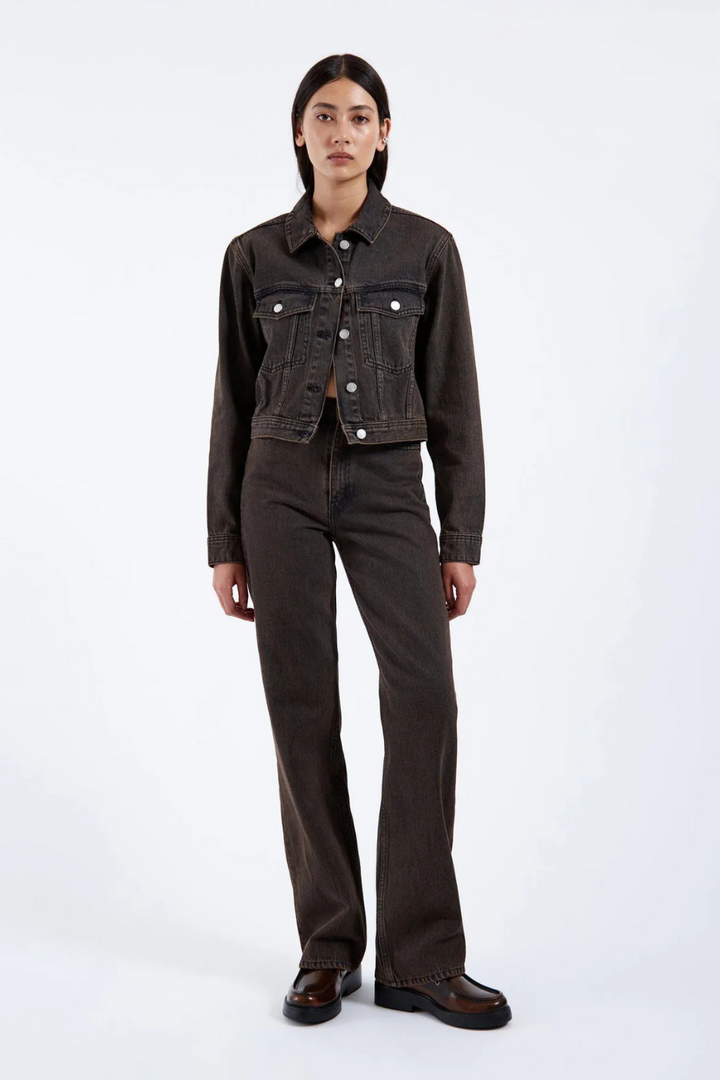 Echo - Tar Jet Brown Jeans