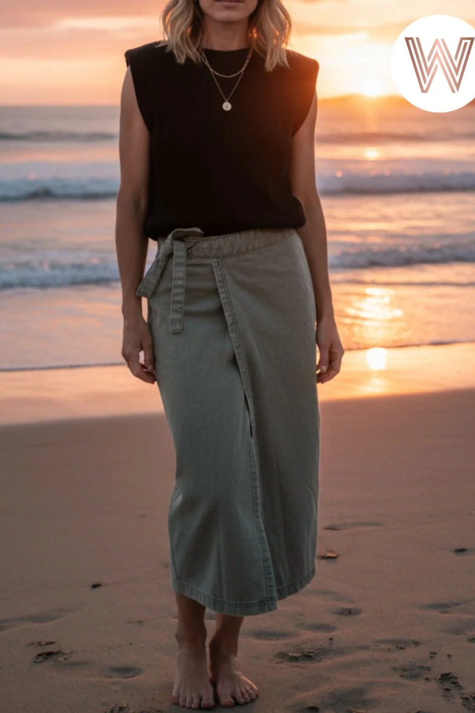 WESLYNN COLLECTIVE Jade Denim Wrap Skirt WESLYNN COLLECTIVE