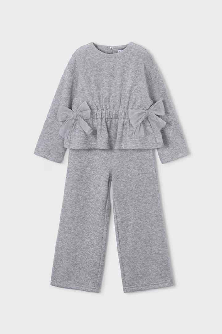 Mayoral Girl Bow Sweater and Pants Set