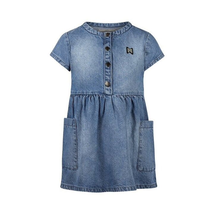 Denim Dress with Short Sleeves
