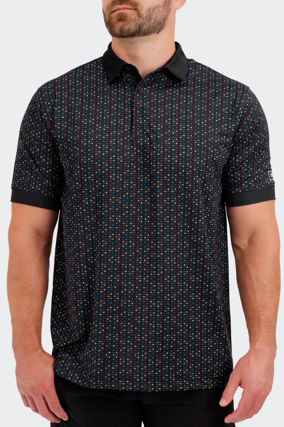 Waggle Throwing Darts Men's Polo WAGGLE