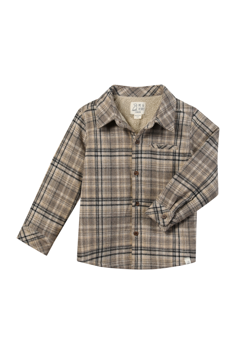 Me &amp; Henry Adventurer plaid sherpa lined shacket