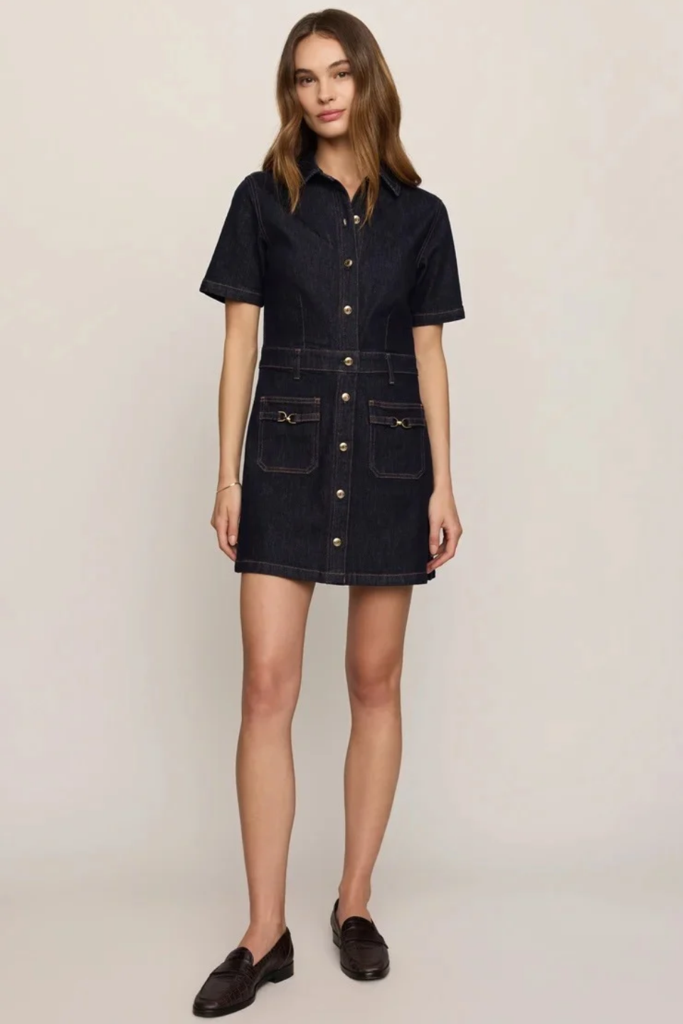 Z Supply Crush Denim Mini Dress