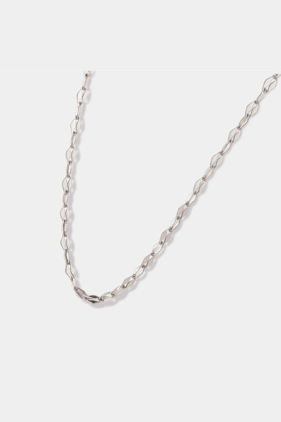 Bizou Mini Silver Diamond Link Stainless Steel Chain