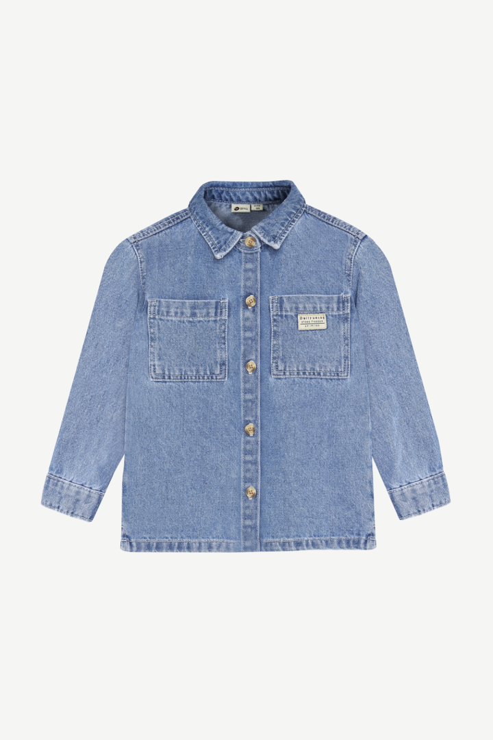 Daily Seven Long Sleeve Denim Shirt -  Medium Denim