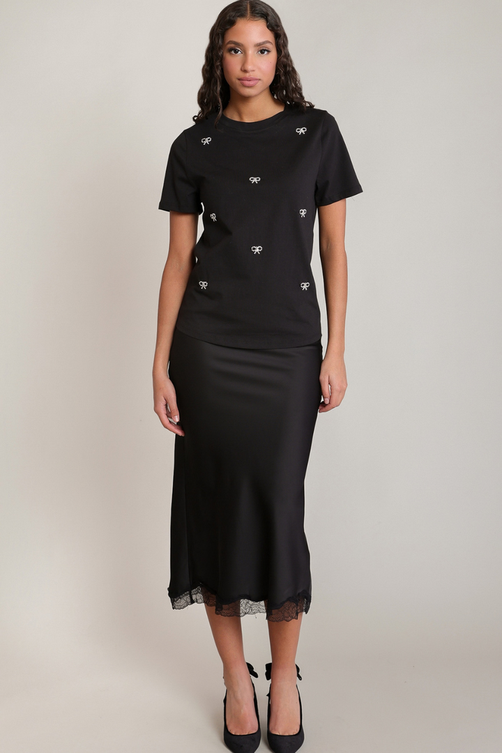 Dex Avery Embellished Bow Tee