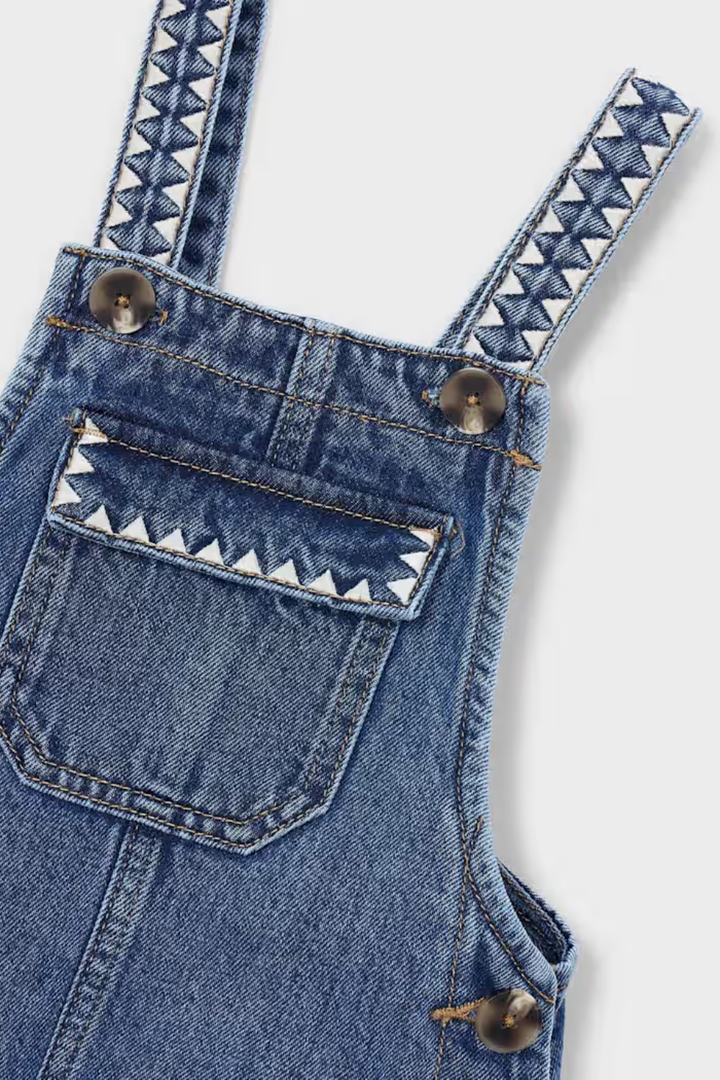 Mayoral Girls Embroidered Overall Skirt