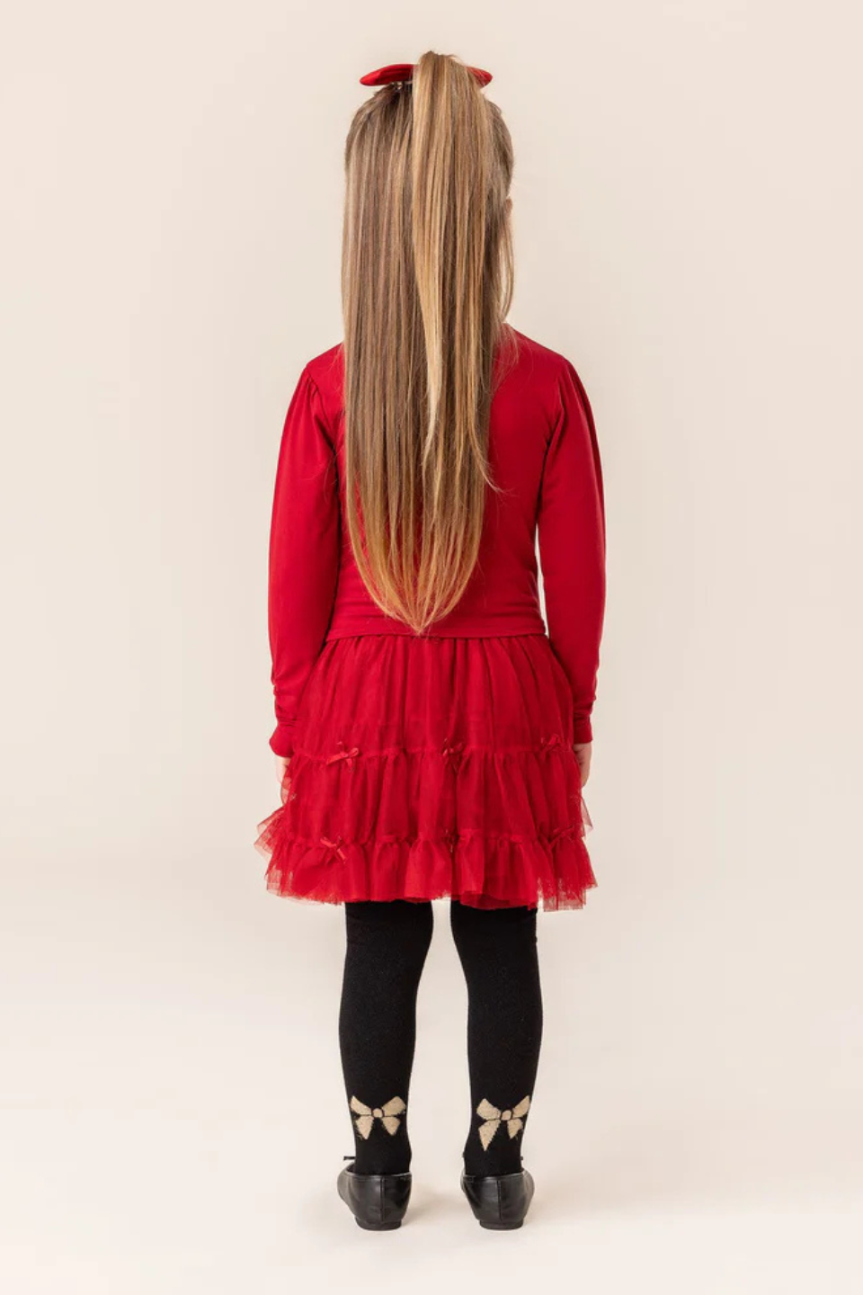 Scarlet Tiered Celebration Dress