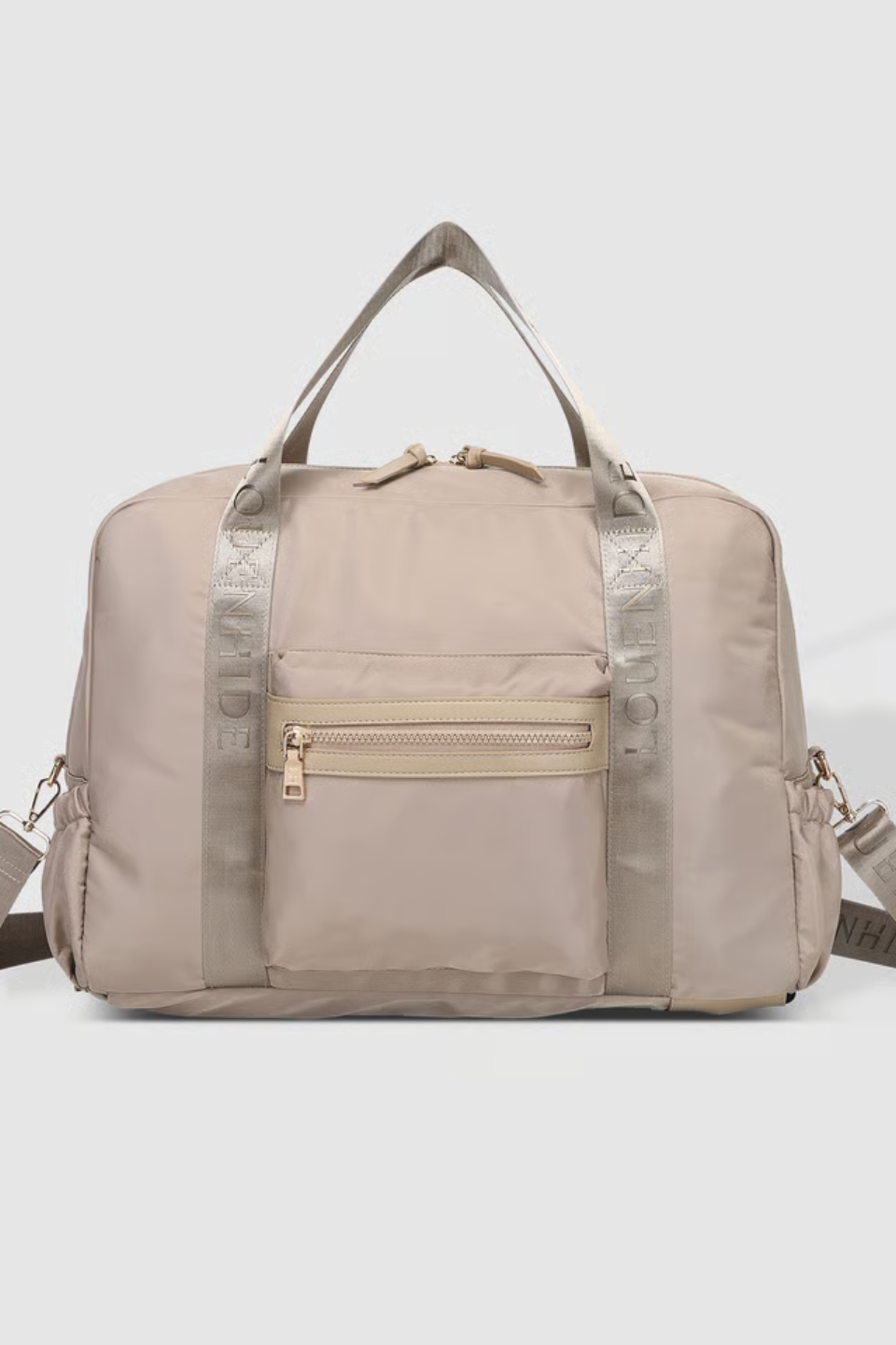 Jenn Nylon Travel Bag in Beige