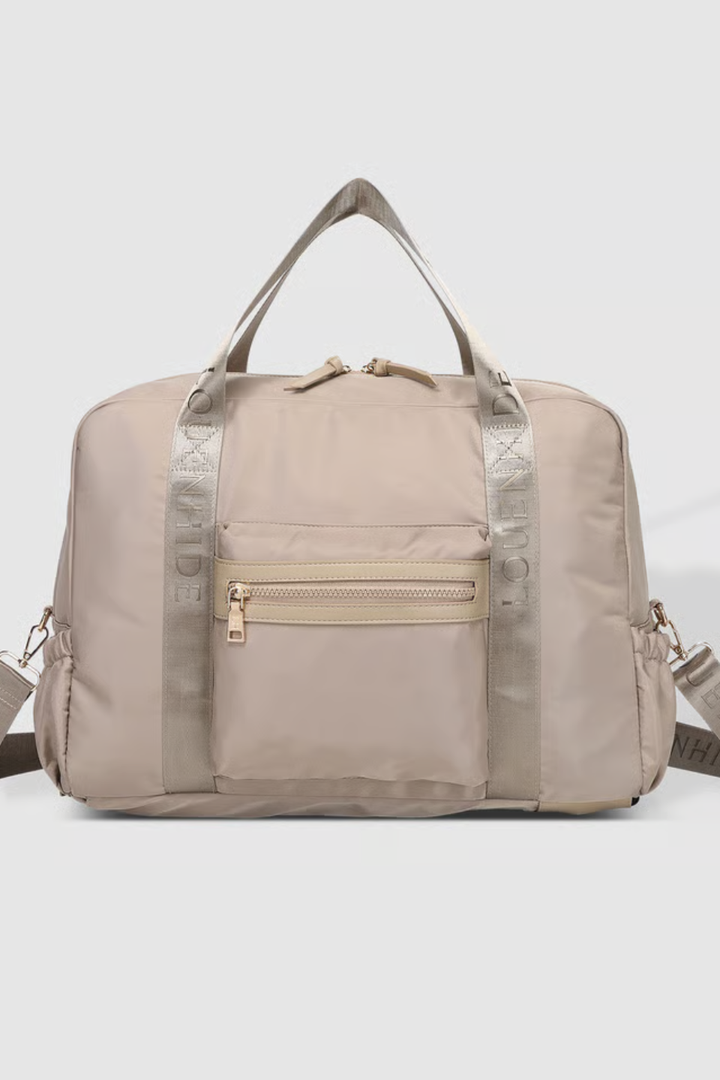 Jenn Nylon Travel Bag in Beige