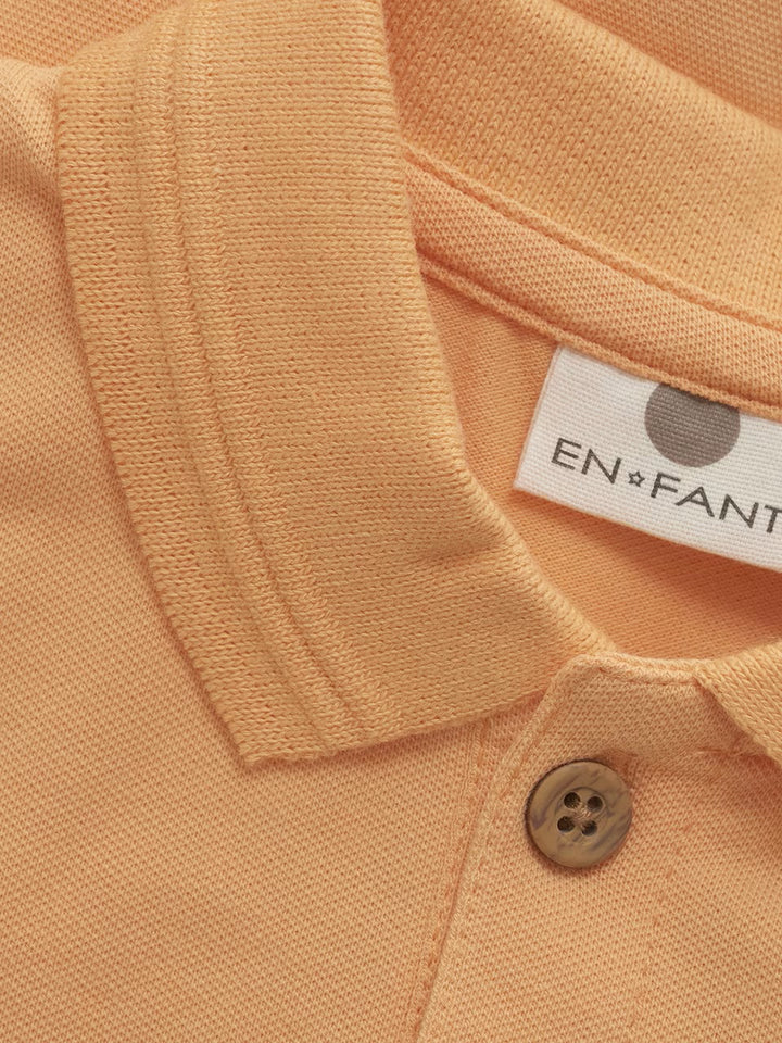 Organic Cotton Polo in Salmon