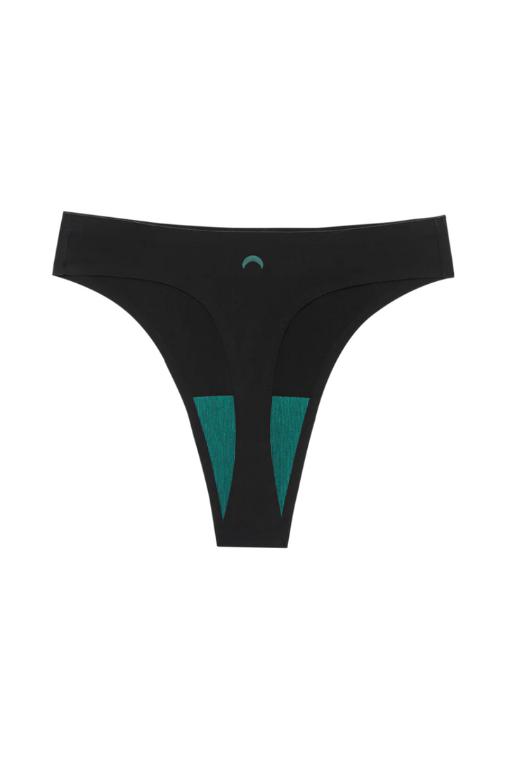 Seamless High Rise Thong in Black | Mineral Undies