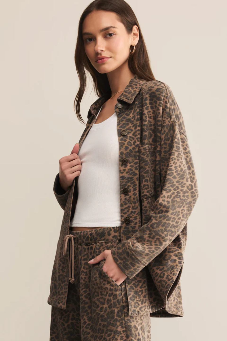 All Day Knit Leopard Jacket